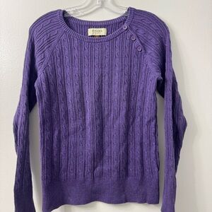 Sonoma Purple Button-Detail Sweater